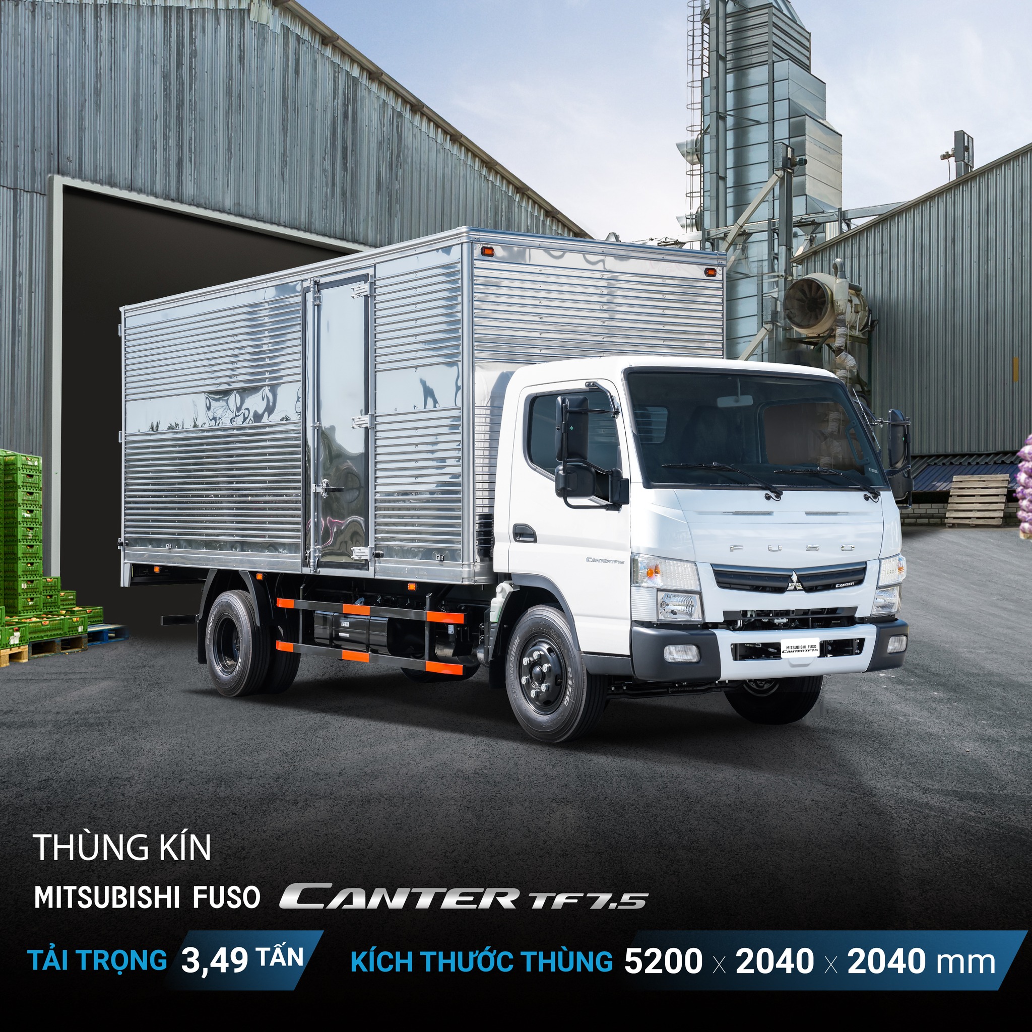 Xe Tải Fuso Canter TF7.5 Thùng Kín