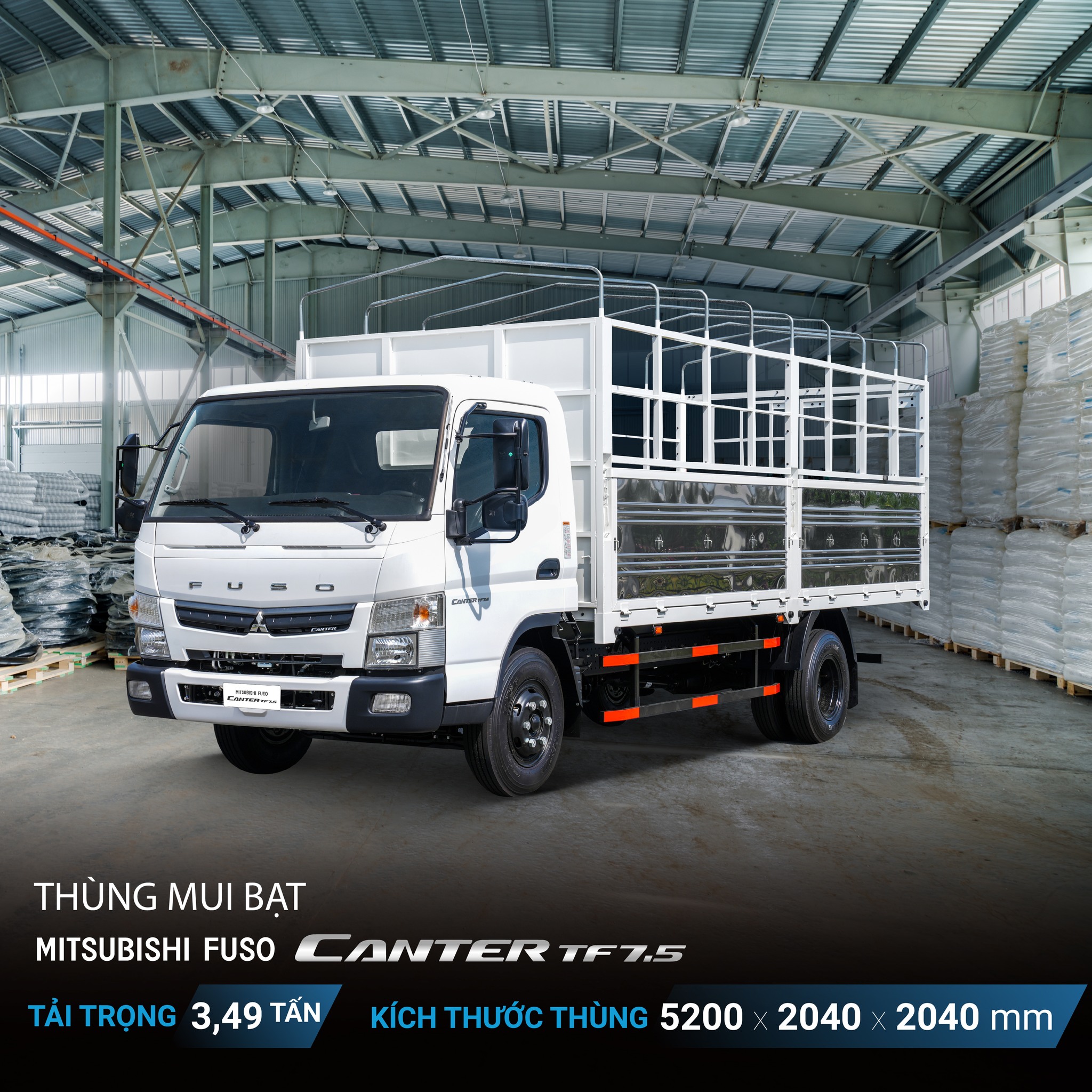 Xe Tải Fuso Canter TF7.5 Thùng Bạt
